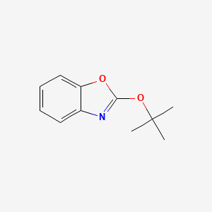 molecular formula C11H13NO2 B3058365 Benzoxazole, 2-(1,1-dimethylethoxy)- CAS No. 89114-28-3