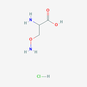 molecular formula C3H9ClN2O3 B3058373 Serine, O-amino-, monohydrochloride CAS No. 89170-21-8