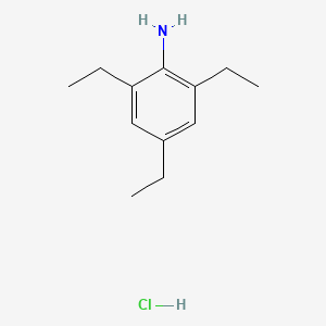 molecular formula C12H20ClN B3058379 (2,4,6-Triethylphenyl)amine hydrochloride CAS No. 89210-40-2
