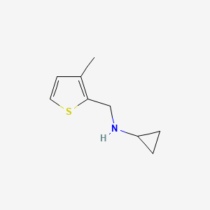 molecular formula C9H13NS B3058390 N-[(3-methylthiophen-2-yl)methyl]cyclopropanamine CAS No. 892571-43-6
