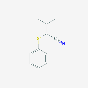 molecular formula C11H13NS B3058402 Butanenitrile, 3-methyl-2-(phenylthio)- CAS No. 89278-07-9