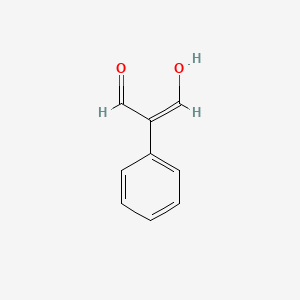 molecular formula C9H8O2 B3058409 (Z)-3-Hydroxy-2-phenylacrylaldehyde CAS No. 89333-12-0