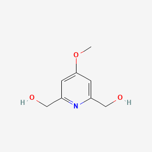 molecular formula C8H11NO3 B3058458 2,6-Pyridinedimethanol, 4-methoxy- CAS No. 89561-22-8