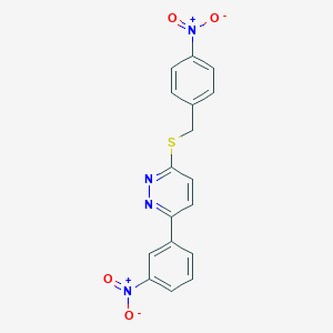3-((4-Nitrobenzyl)thio)-6-(3-nitrophenyl)pyridazine