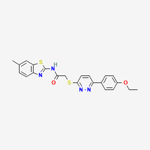 2-((6-(4-ethoxyphenyl)pyridazin-3-yl)thio)-N-(6-methylbenzo[d]thiazol-2-yl)acetamide
