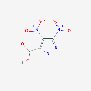 molecular formula C5H4N4O6 B3058469 1-methyl-3,4-dinitro-1H-pyrazole-5-carboxylic acid CAS No. 89607-19-2