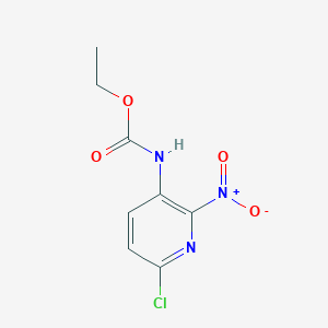 molecular formula C8H8ClN3O4 B3058481 Ethyl (6-chloro-2-nitro-3-pyridyl)carbamate CAS No. 89660-16-2