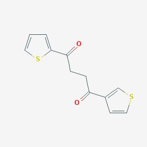 molecular formula C12H10O2S2 B3058501 1-(Thiophen-2-yl)-4-(thiophen-3-yl)butane-1,4-dione CAS No. 89814-55-1
