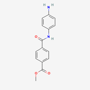 molecular formula C15H14N2O3 B3058510 Methyl 4-((4-aminophenyl)carbamoyl)benzoate CAS No. 89846-76-4
