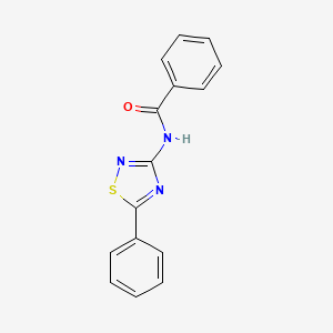 molecular formula C15H11N3OS B3058519 N-(5-phenyl-1,2,4-thiadiazol-3-yl)benzamide CAS No. 89879-91-4