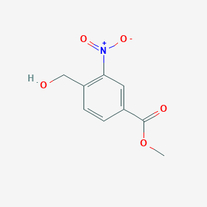 molecular formula C9H9NO5 B3058532 Methyl 4-(hydroxymethyl)-3-nitrobenzoate CAS No. 89950-93-6