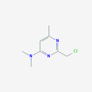 molecular formula C8H12ClN3 B3058535 2-(chloromethyl)-N,N,6-trimethylpyrimidin-4-amine CAS No. 89967-00-0