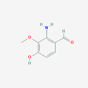 molecular formula C8H9NO3 B3058544 2-Amino-4-hydroxy-3-methoxybenzaldehyde CAS No. 89984-23-6