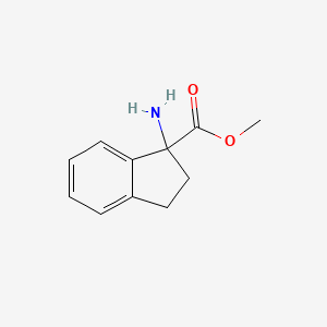 molecular formula C11H13NO2 B3058562 Methyl 1-amino-2,3-dihydro-1H-indene-1-carboxylate CAS No. 90104-36-2
