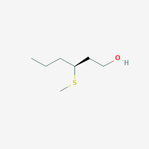 molecular formula C7H16OS B3058566 1-Hexanol, 3-(methylthio)-, (S)- CAS No. 90180-91-9