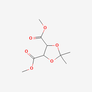 molecular formula C9H14O6 B3058635 Dimethyl 2,2-dimethyl-1,3-dioxolane-4,5-dicarboxylate CAS No. 90613-41-5