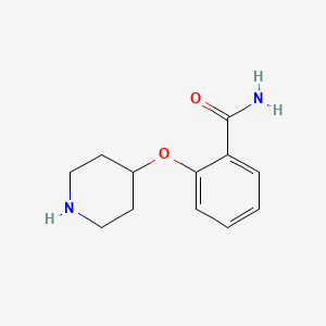 molecular formula C12H16N2O2 B3058643 2-(Piperidin-4-yloxy)benzamide CAS No. 907159-01-7