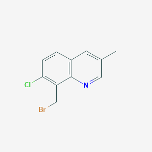 molecular formula C11H9BrClN B3058644 8-(Bromomethyl)-7-chloro-3-methylquinoline CAS No. 90717-02-5