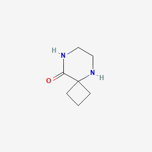 molecular formula C7H12N2O B3058659 5,8-diazaspiro[3.5]nonan-9-one CAS No. 907973-03-9