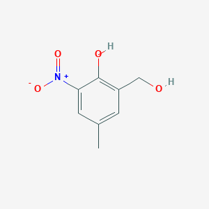 molecular formula C8H9NO4 B3058681 2-(Hydroxymethyl)-4-methyl-6-nitrophenol CAS No. 91084-83-2