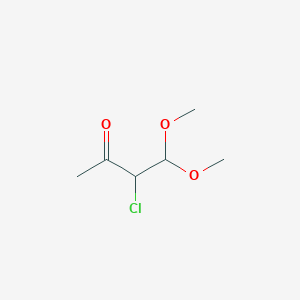 molecular formula C6H11ClO3 B3058691 3-Chloro-4,4-dimethoxybutan-2-one CAS No. 91157-98-1