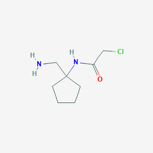 molecular formula C8H15ClN2O B3058707 N-[1-(aminomethyl)cyclopentyl]-2-chloroacetamide CAS No. 912763-44-1