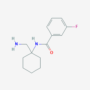 molecular formula C14H19FN2O B3058711 N-(1-Aminomethyl-cyclohexyl)-3-fluoro-benzamide CAS No. 912770-93-5