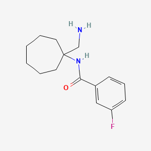 molecular formula C15H21FN2O B3058713 N-(1-Aminomethyl-cycloheptyl)-3-fluoro-benzamide CAS No. 912770-96-8