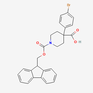molecular formula C27H24BrNO4 B3058725 Fmoc-4-(4-bromophenyl)-piperidine-4-carboxylic acid CAS No. 913542-81-1