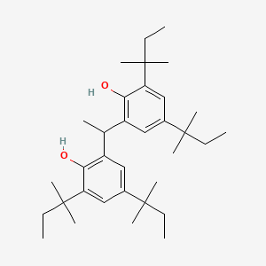 molecular formula C34H54O2 B3058741 Phenol, 2,2'-ethylidenebis[4,6-bis(1,1-dimethylpropyl)- CAS No. 91509-15-8