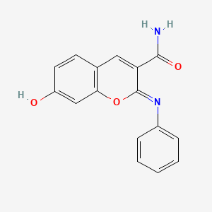 molecular formula C16H12N2O3 B3058743 2-Anilino-7-oxochromene-3-carboxamide CAS No. 915372-47-3