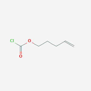 molecular formula C6H9ClO2 B3058759 Carbonochloridic acid, 4-pentenyl ester CAS No. 91606-67-6