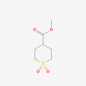 molecular formula C7H12O4S B3058776 Methyl tetrahydro-2H-thiopyran-4-carboxylate 1,1-dioxide CAS No. 917807-18-2