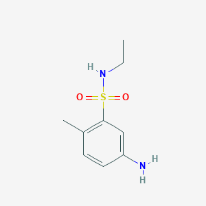 molecular formula C9H14N2O2S B3058779 5-amino-N-ethyl-2-methylbenzenesulfonamide CAS No. 91785-75-0