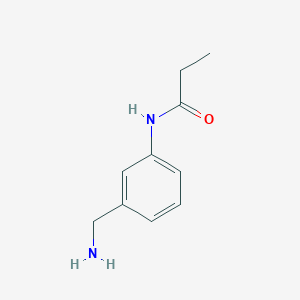 molecular formula C10H14N2O B3058790 N-[3-(aminomethyl)phenyl]propanamide CAS No. 918810-65-8