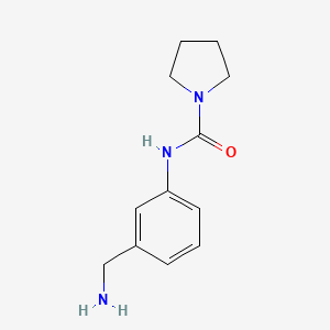 molecular formula C12H17N3O B3058792 N-[3-(aminomethyl)phenyl]pyrrolidine-1-carboxamide CAS No. 918813-18-0