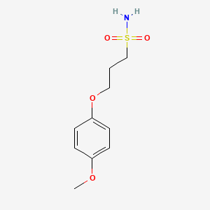 molecular formula C10H15NO4S B3058809 3-(4-Methoxyphenoxy)propane-1-sulfonamide CAS No. 919353-97-2