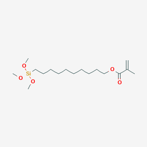 molecular formula C17H34O5Si B3058822 2-Propenoic acid, 2-methyl-, 10-(trimethoxysilyl)decyl ester CAS No. 91999-68-7