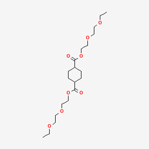 molecular formula C20H36O8 B3058857 1,4-Cyclohexanedicarboxylic acid, 1,4-bis[2-(2-ethoxyethoxy)ethyl] ester CAS No. 922165-31-9