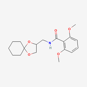 N-(1,4-dioxaspiro[4.5]decan-2-ylmethyl)-2,6-dimethoxybenzamide
