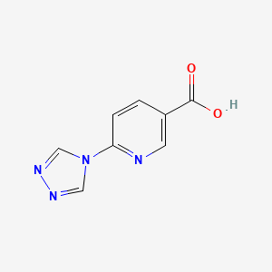 molecular formula C8H6N4O2 B3058888 6-(4H-1,2,4-Triazol-4-yl)nicotinic acid CAS No. 924865-07-6