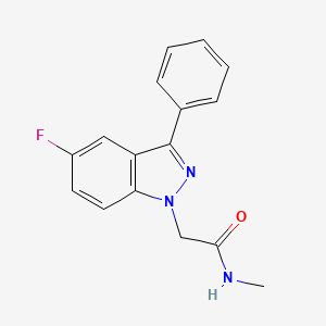 2-(5-Fluoro-3-phenyl-1H-indazol-1-yl)-N-methylacetamide