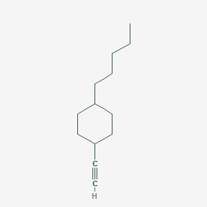 molecular formula C13H22 B3058965 Cyclohexane, 1-ethynyl-4-pentyl-, trans- CAS No. 93216-43-4