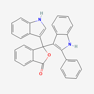 1(3H)-Isobenzofuranone, 3-(1H-indol-3-yl)-3-(2-phenyl-1H-indol-3-yl)-