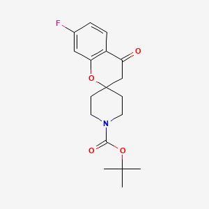 molecular formula C18H22FNO4 B3059014 Tert-butyl 7-fluoro-4-oxospiro[chroman-2,4'-piperidine]-1'-carboxylate CAS No. 936648-33-8