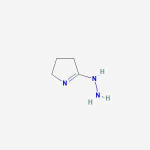 molecular formula C4H9N3 B3059024 2-Pyrrolidinone, hydrazone CAS No. 93755-84-1