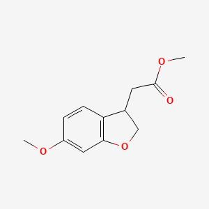 molecular formula C12H14O4 B3059030 Methyl 6-Methoxy-2,3-dihydrobenzofuran-3-acetate CAS No. 93772-88-4