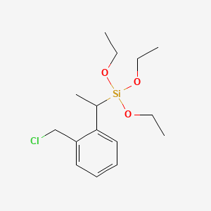 molecular formula C15H25ClO3Si B3059036 Silane,[1-[(chloromethyl)phenyl]ethyl]triethoxy- (9CI) CAS No. 93803-92-0