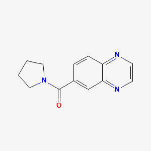 molecular formula C13H13N3O B3059042 Pyrrolidin-1-yl(quinoxalin-6-yl)methanone CAS No. 938160-11-3