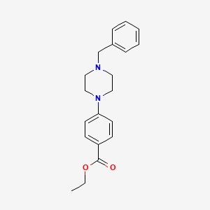 molecular formula C20H24N2O2 B3059067 Ethyl 4-(4-benzylpiperazin-1-yl)benzoate CAS No. 94038-25-2